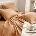 thumbnail image 1 of JELLYMONI 4 Pieces Luxury Soft Microfiber Sheets Set for Full Size Bed, Deep Pocket Up to 16", Silky Bedding Sheets & Pillowcases-（Full,Rust), 1 of 7