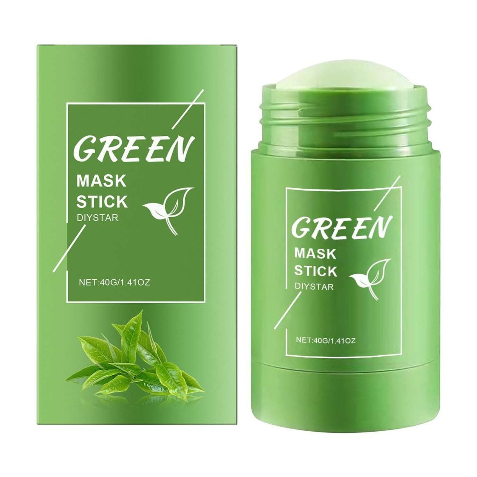 JELSUBI 1Pcs Green Tea Mask Stick,Green Mask Stick For Face Moisturizes