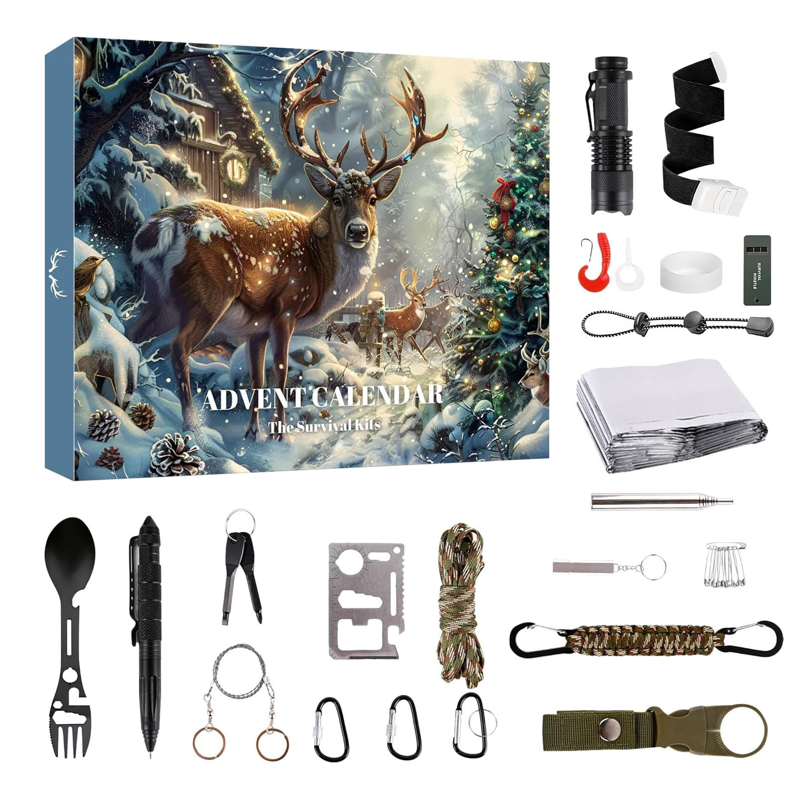 JELSUBI 2024 Latest Advent Calendar Outdoor Survival Tools 24 Day Advnt JELSUBI 2024 Latest Advent Calendar Outdoor Survival Tools 24 Day Advnt