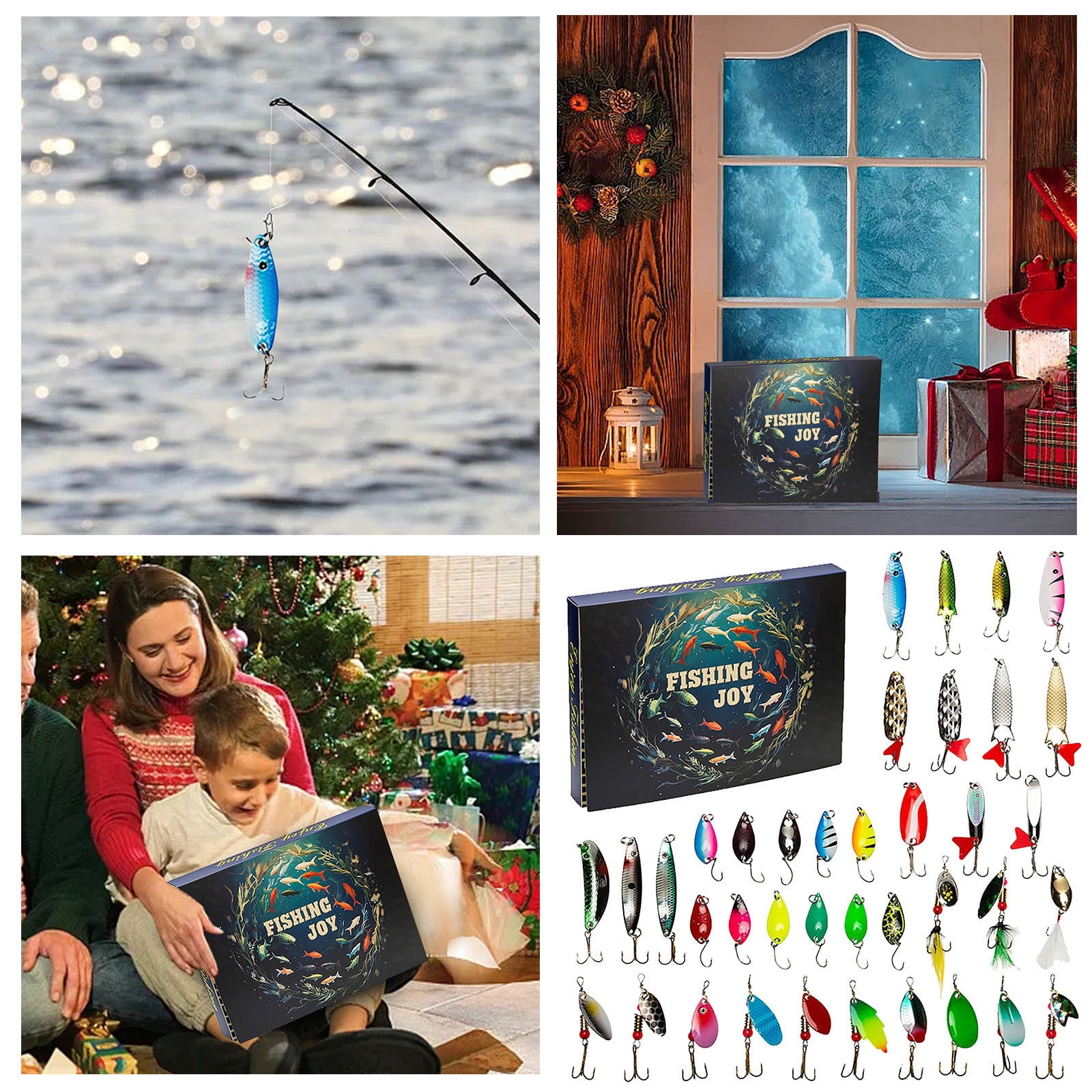 JELSUBI Fishing Advent Calendar 2024 Lure for Man Adult Teen,24 Days of