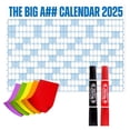 JELSUBI The Big A## Calendar 2025, Dry Erase, 2025 Yearly Wall Calendar ...
