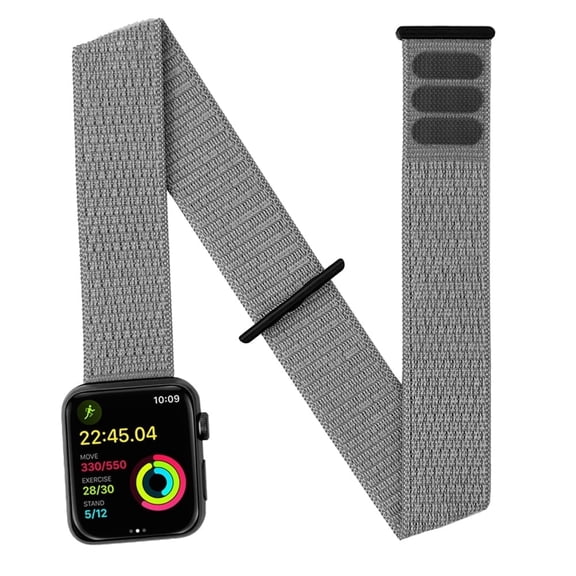 JEMACHE Nylon Armband for Apple Watch 49mm 46mm 45mm 44mm iWatch Series Ultra 10 9 8 7 6 5 4 SE Strap, Women Men Sport Workout Comfy Arm/Ankle Band (Gray)