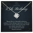 thumbnail image 1 of JEMINES 25th Year Old Birthday Gift for Her Girls Women Daughter Wife Friend, Turning 25 Gifts 14K White Gold Plated Jewelry Necklace with Sentimental Message Card, 1 of 7