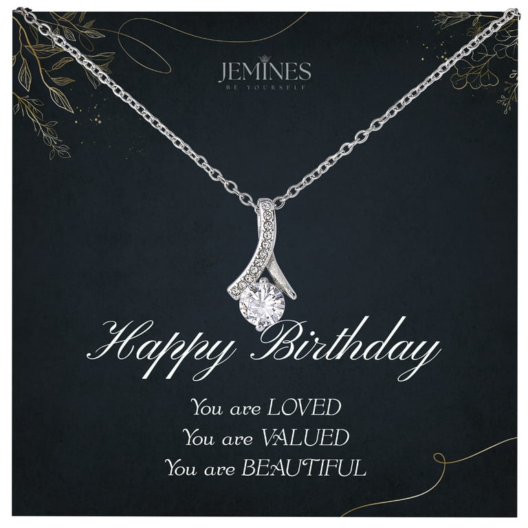 JEMINES Unique Alluring Beauty Birthday Necklace Stainless Steel