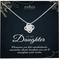 thumbnail image 1 of JEMINES Daughter Gifts, Birthday Jewelry with Meaningful Message Gifts Idea from Mom Dad, Daughter Necklace (To My Daughter, Love Knot Necklace), 1 of 6