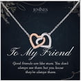 thumbnail image 1 of JEMINES Gifts for Women, Friends BFF Bestie Jewelry with Meaningful Message Gifts Idea, Friendship Necklace (Friend Love, Interlocking Hearts Necklace), 1 of 6