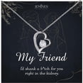 thumbnail image 1 of JEMINES Gifts for Women, Friends BFF Bestie Jewelry with Meaningful Message Gifts Idea, Friendship Necklace (Friend Line Art, Forever Love Necklace), 1 of 6