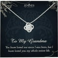 thumbnail image 1 of JEMINES Mother's Day Grandma Necklace Gifts, Birthday Christmas Retirement Gift 14K White Gold Plated Jewelry Necklace with Sentimental Messages Cards, 1 of 8