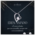 thumbnail image 1 of JEMINES Regalo para Mujer, Collar Joyas con Personalizado Inspirador Mensaje Spanish Mexican Gifts, Collar para Mujer (Eres Amado, Forever Love Necklace and Earrings Set), 1 of 6