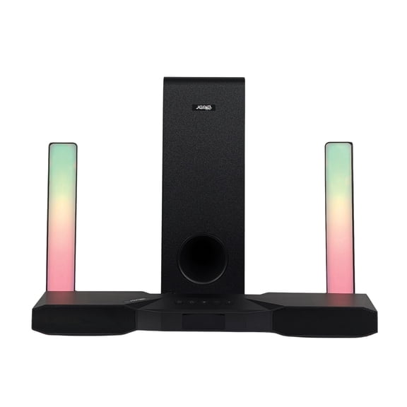 JEMIP Thunder Soundbar with 5" Wired Subwoofer, Bluetooth 5.3, RGB Lighting, 2.1 Home Theater Speaker System