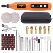 JENABOM 58 in 1 Mini Cordless Rotary Tool, 3.7V Electric Rotating Tool , LED Lights, 5-Speed and USB Charging, Used for Polishing, Carving, and DIY  Orange