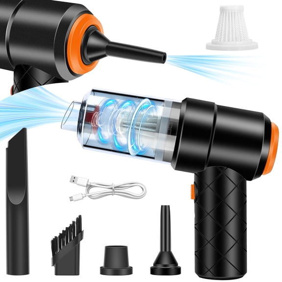 JENABOM Handheld Wireless Vacuum Cleaner, 4-in-1 Mini Vacuum for Car 5000PA Suction & Blowing Rechargeable Cordless Vacuum Cleaner for Home Office Pet