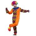 thumbnail image 1 of JENGJ 2 Pcs Clown Set Includes jumpsuit, hat for party Adults Clown Outfit Party Dress Up,Orange,4XL, 1 of 3