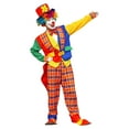 thumbnail image 1 of JENGJ 5 Pcs Clown Set plus size Includes Coat, shirt, pants, hat, tie for Adults Stage Performance Clown Outfit Party Dress Up,Red,4XL, 1 of 3
