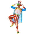 thumbnail image 1 of JENGJ plus size 3 Pcs Stage Performance Show Clown Includes Hat, robe, jumpsuit Clown Outfit Party Dress Up,Sky Blue,5XL, 1 of 3