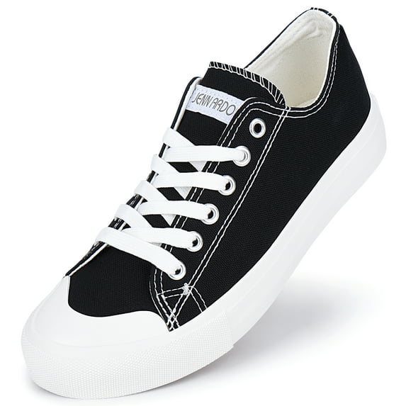 JENN ARDOR Canvas Shoes Women Sneaker Low Top Shoes Tennis Platform Lace Up Sneakers