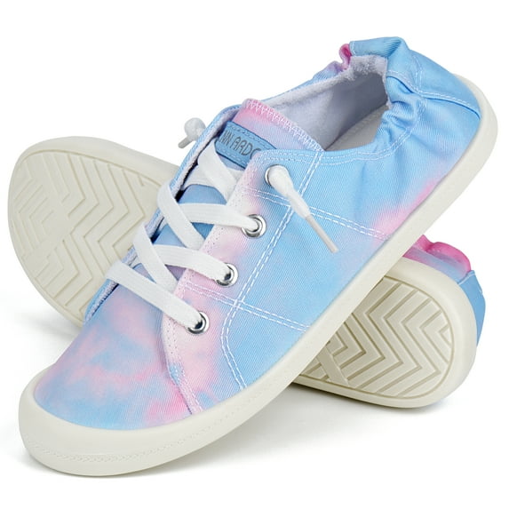 JENN ARDOR Canvas Sneakers for Women Low Top Classic Slip-On Casual Shoes Multicolor Size 9