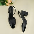 thumbnail image 1 of JENN ARDOR Closed Toe Chunky Heels Slingback Pumps Block Dress Shoes Women Comfort Classic Splicing Pointy Cap Toe Low Heels Sandals 2.5 inch, 1 of 6