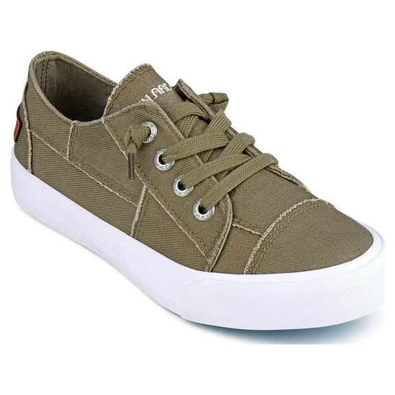 JENN ARDOR Fashion Slip On Sneakers for Women Classic Low Top Canvas Shoes No-tie Adjustable Lace Up Flats Women Summer Shoes Breathable Comfortable Casual Sneakers for Women Walking