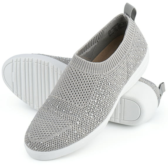 JENN ARDOR Women's Lightweight Athletic Shoes,Breathable Casual Slip-on Walking Sneakers,Women's Fashion Sneakers Breathable Orthopedic Slip On Walking Shoes