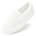thumbnail image 1 of JENN ARDOR Perforated Slip on Shoes for Women Fashion Sneakers Memory Foam Cushioned Insole Walking Shoes Women Comfortable Loafers Flats Shoes, 1 of 10