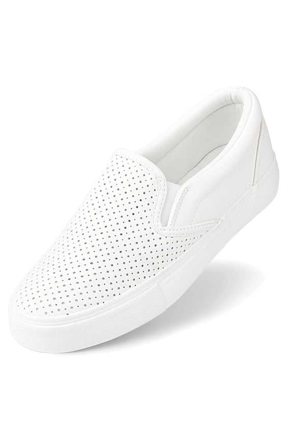 Sneakers For Women Comfortable Flat Shoes Adult Student Casual Shoes size 6 White