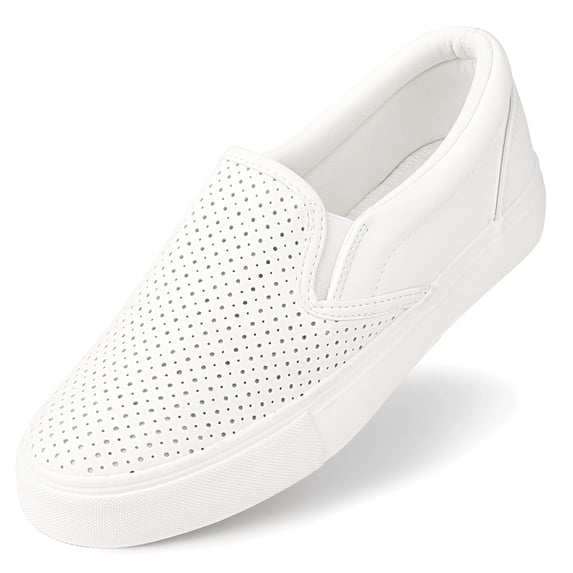 JENN ARDOR Sneakers For Women Comfortable Flat Shoes Adult Student Casual Shoes size 9 White