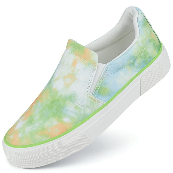 JENN ARDOR Trendy Slip on Sneakers Comfortable Stylish Low Top Shoes Cute Comfy Casual Sneakers Soft Walking Flat Shoes for Women Girls