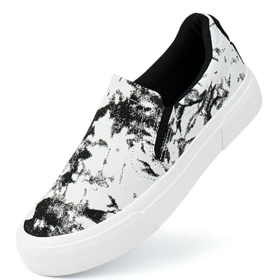 JENN ARDOR Trendy Slip on Sneakers Comfortable Stylish Low Top Shoes Cute Comfy Casual Sneakers Soft Walking Flat Shoes for Women Girls