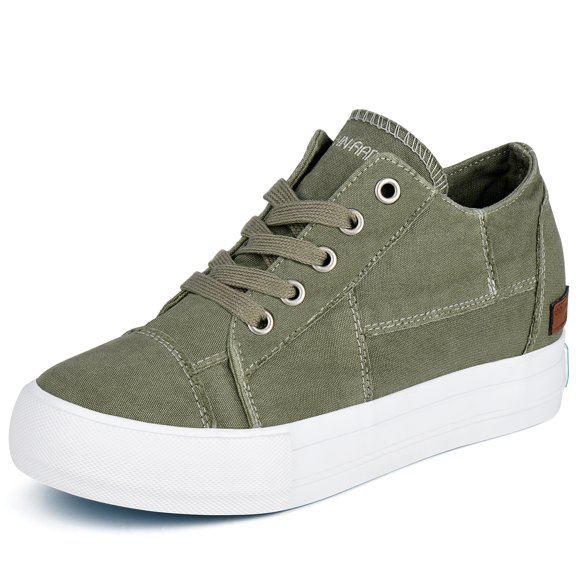 JENN ARDOR Wedge Sole Booties Ankle Heels Sneaker Shoes Side Zipper