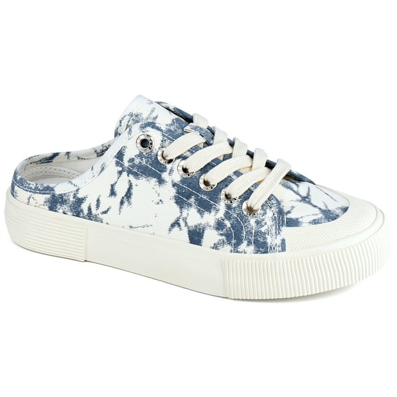 JENN ARDOR Women Canvas Backless Slip On Mules Shoes