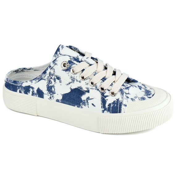 JENN ARDOR Women Canvas Backless Slip On Mules Shoes