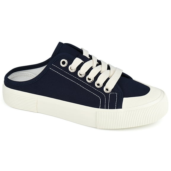 JENN ARDOR Women Canvas Backless Slip On Mules Shoes