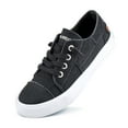 thumbnail image 1 of Women Canvas Sneakers Slip on Walking Flats Women Shoes Dark Gray size 11, 1 of 11