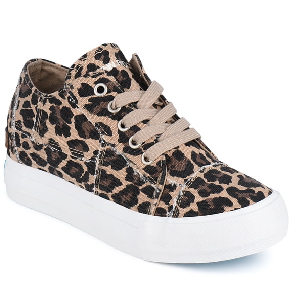 JENN ARDOR Women Hidden Wedge Canvas Sneakers Slip on Flats Shoes Walking Shoes