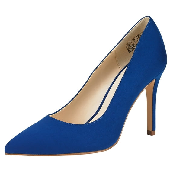 JENN ARDOR Women High Heels 4 Inches Pointed Toe Classic Stiletto High Heels Blue Size 9.5