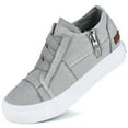 thumbnail image 1 of JENN ARDOR Women Platform Sneakers Hidden Wedge Canvas Shoes Fashion Walking Slip On Sneaker Non Slip with Zipper, 1 of 6
