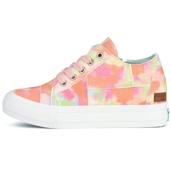 JENN ARDOR Women Platform Sneakers Hidden Wedge Canvas Shoes with Zipper