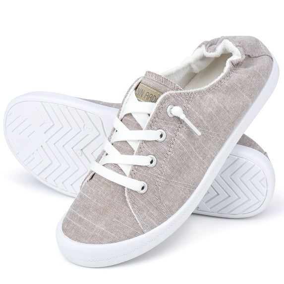 JENN ARDOR Women'S Canvas shoes Classic Lace Up Fashion Canvas Shoes Lightweight And Comfortable shoes