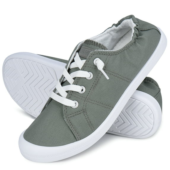 JENN ARDOR Women'S Canvas shoes Classic Lace Up Fashion Canvas Shoes Lightweight And Comfortable shoes