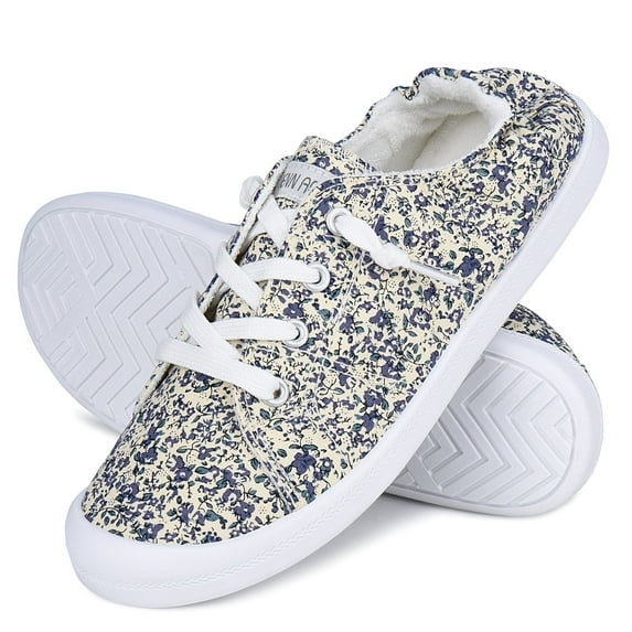 JENN ARDOR Women'S Canvas shoes Classic Lace Up Fashion Canvas Shoes Lightweight And Comfortable shoes