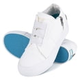 thumbnail image 1 of JENN ARDOR Women Slip On Canvas Shoes Fashion Platform Low Top Wedge Sneakers with Zipper Classic Casual Booties Comfortable,White, 1 of 9