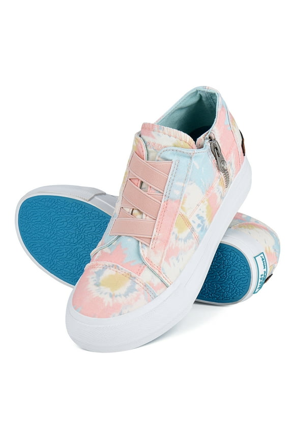 Women Slip On Canvas Shoes Fashion Platform Low Top Wedge Sneakers with Zipper Classic Casual Booties Comfortable