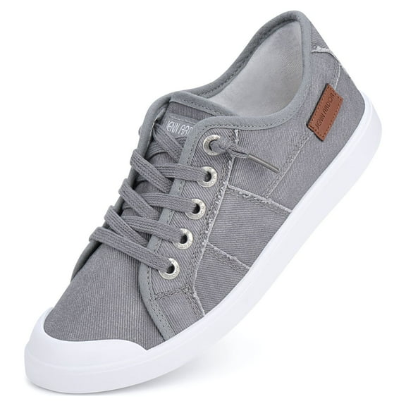 JENN ARDOR Women Slip on Sneakers Hidden Wedge Canvas Shoes Fashion Platform Non Slip Athletic Running Walking Flats