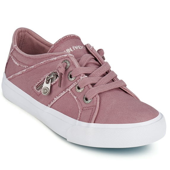 Women Sneakers Low Top Slip On Lace up Shoes Fashion Zipper Decor Canvas Flats Walking Running Shoes Fashion Play Sneakers