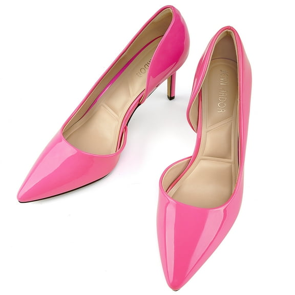 JENN ARDOR Women's 3 in High Heels Pointed Closed Toe D'Orsay Stiletto Wedding Bride Guest Party Dress Classic Elegant Pumps Casual Work Shoes
