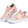 thumbnail image 1 of JENN ARDOR Women's Canvas Casual Shoes Lace Up Classic Splicing Platform Slip-On Low Top Sneakers Rubber Sole Wedge Low Top Fashion Sneakers With Zipper, 1 of 8