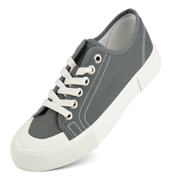 JENN ARDOR Women's Canvas Fashion Sneakers Comfortable Low Top Lace Up Comfortable Casual Shoes Walking Flats