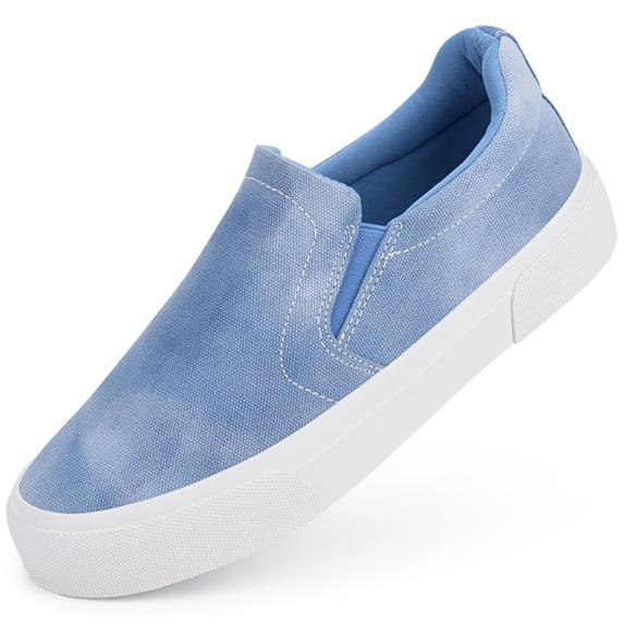 JENN ARDOR Women's Canvas Shoes Low Top Classic Slip-On Round Toe Lightweight Comfort Fashion Sneakers Flats for Walking