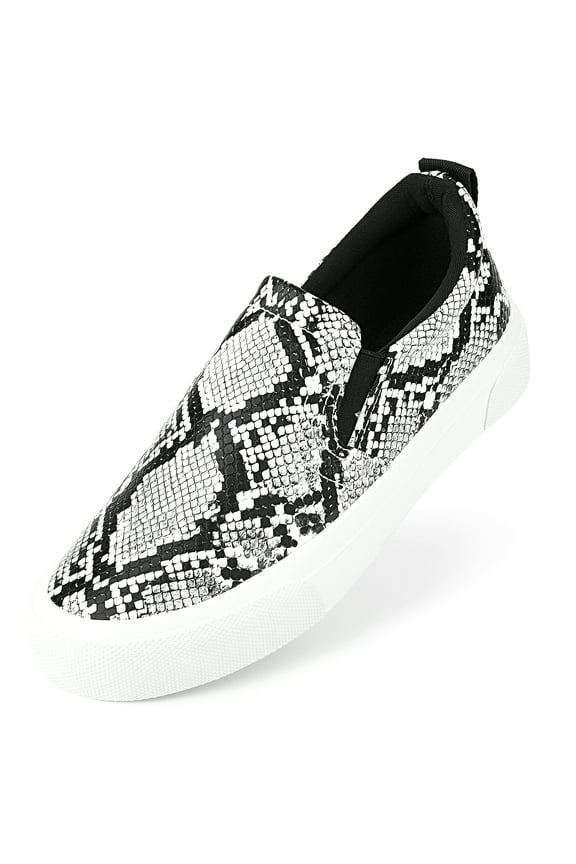 Women's Canvas Shoes Low Top Classic Slip-On Round Toe Lightweight Comfort Fashion Sneakers Flats for Walking